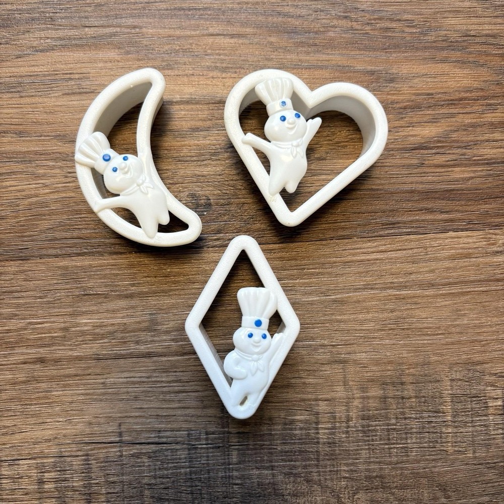 Vintage Pillsbury Doughboy Cookie Cutters  Set of 3